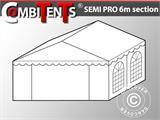 4m završni odjeljak - produžetak za Semi PRO CombiTents®, 6x4m, PVC, Bijela