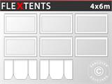 Komplet bočnih stranica za Brzo sklopivi paviljon FleXtents® Xtreme Heavy Duty PVC 4x6m, Bijela