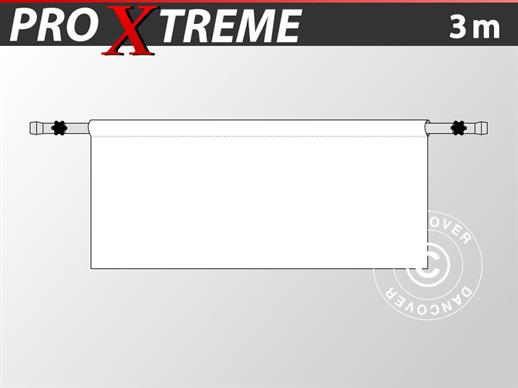 Halv sidevegg for FleXtents PRO Xtreme, 3m, Hvit