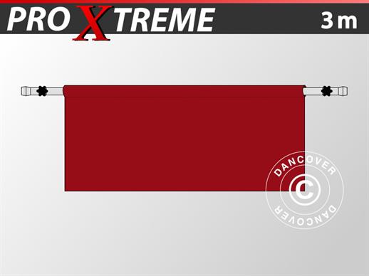 Halv sidevegg for FleXtents PRO Xtreme, 3m, Rød