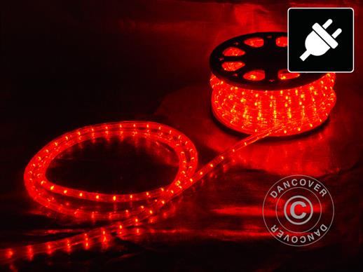 Cordon lumineux à LED, 50m, Ø1,2cm, Multifonction, Rouge RESTE SEULEMENT 7 PC
