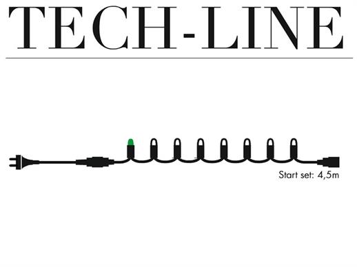 LED Lyslenke Start Sett, Tech-Line, 4,5m, Varm Hvit BARE 6 STK. IGJEN