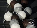 Łańcuch świetlny Cotton Balls, Taurus, 30 LED, Czarny mix, DOSTĘPNA TYLKO 1 SZTUKA