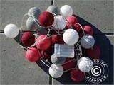 Łańcuch świetlny Cotton Balls, Capricorn, 30 LED, Różowy mix