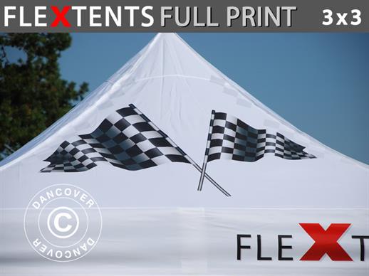 Tiskani krovni pokrov sa zavjesom, za brzo sklopivi paviljon FleXtents® PRO 3x3m