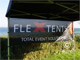 FleXtents® pikatelttabanneri painatuksella, 3x0,5m