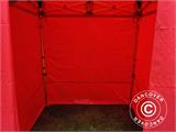 Namiot Ekspresowy FleXtents PRO 2x2m Czerwony, mq 4 ściany boczne