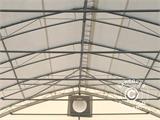 Estensione 3m per capannone tenda/tunnel agricolo 15x15x7,42m, PVC, Bianco/Grigio
