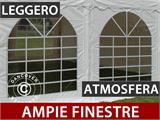 Tendone per feste Original 3x6m PVC, Grigio/Bianco