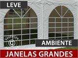 Tenda para festas Original 4x8m PVC, Cinza/Branco