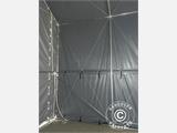 Capannone tenda PRO XL 4x12x3,5x4,59m, PVC, Grigio