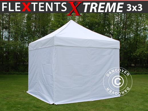 Namiot Ekspresowy FleXtents Xtreme 50 3x3m Biały, mq 4 ściany boczne