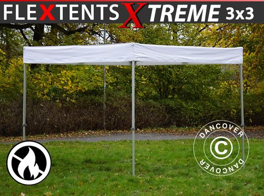 Pop up aiamaja FleXtents® Xtreme 50 Exhibition 3x3m, Valge, Tuld tõkestav