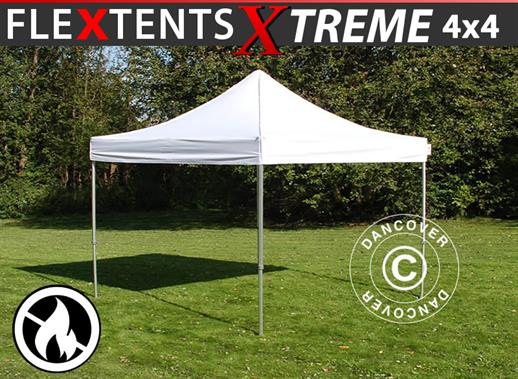 Quick-up telt FleXtents Xtreme 50 4x4m Hvit, Flammehemmende