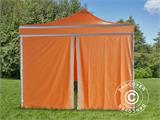 Saliekamā nojume FleXtents PRO Darba telts 3x3m Oranža Atstarojoša, ar 4 sānu sienām