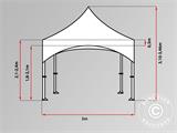 Brzo sklopivi paviljon FleXtents Pro "Arched" 3x6m, Bijela