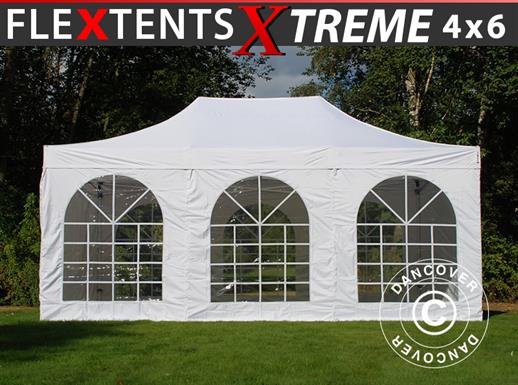 Pop up aiatelk FleXtents Xtreme 50 Vintage Style 4x6m Valge, kaasas 8 külgseinad