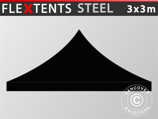 Stogo danga už išskleidžiamoms pavėsinėms FleXtents Steel ir Basic v.3 3x3m, Juoda