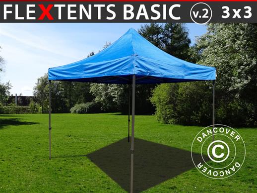 Quick-up telt FleXtents Basic v.2, 3x3m Blå