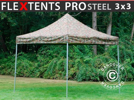 Snabbtält FleXtents PRO Steel 3x3m Kamouflage