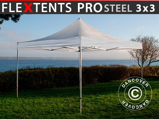 Snabbtält FleXtents PRO Steel 3x3m Transparent