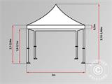 Quick-up telt FleXtents PRO Steel 3x3m Transparent