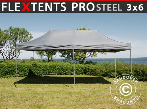 Quick-up telt FleXtents PRO Steel 3x6m Grå