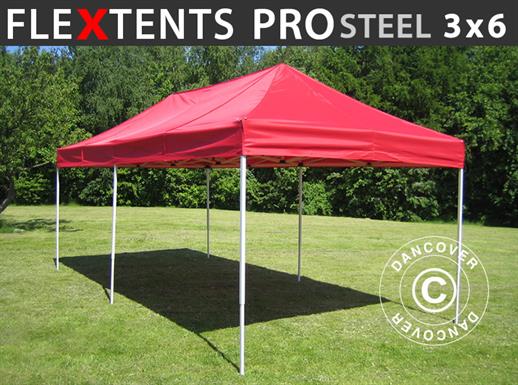 Namiot Ekspresowy FleXtents PRO Steel 3x6m Czerwony