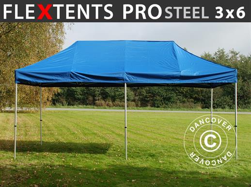 Quick-up telt FleXtents PRO Steel 3x6m Blå