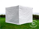 Quick-up telt FleXtents® PRO Exhibition m/sidevegger, 3x3m, hvit, flammehemmende