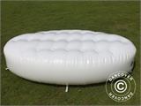 Inflatable bench, Chesterfield style, 1x1,95x0,45 m, Valge