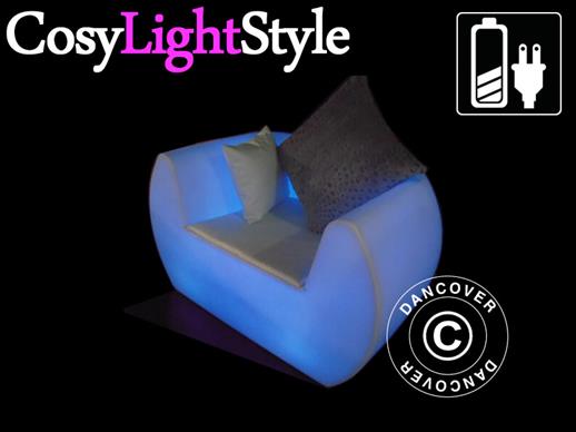 Fotel klubowy LED, Chill, 117x88x68cm