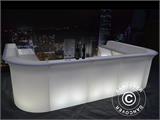 Bar z podświetleniem LED, element narożny