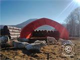 Storage shelter/arched tent 10x15x5.54 m, PVC, Green