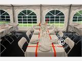 Šator za zabave Exclusive 6x12m PVC, Bijela/Crvena