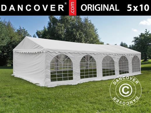 Šator za zabave Original 5x10m PVC, Bijela