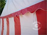 Šator za zabave Exclusive 6x10m PVC, Bijela/Crvena