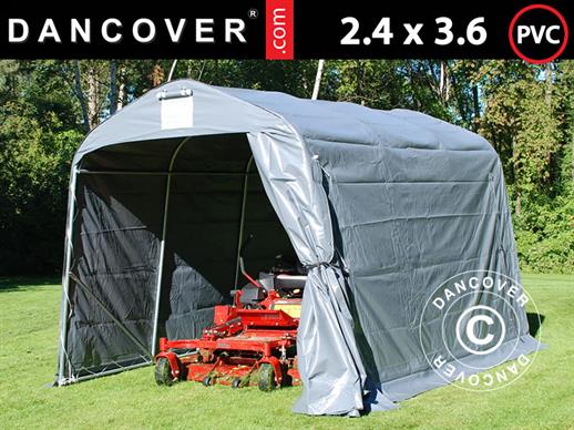Skladišni šator PRO 2,4x3,6x2,34m, PVC, Siva