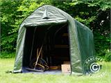 Skladišni šator PRO 2x3x2m PE, s pokrovom, Zelena/Siva