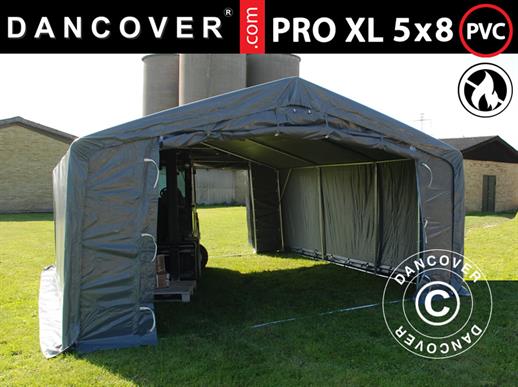 Skladišni šator PRO 5x8x2,5x3,89m, PVC, Siva