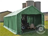 Skladišni šator PRO 4x8x2,5x3,6m, PVC, Zelena