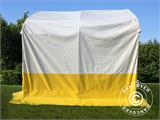 Noliktavas darba telts PRO 2,4x2,4x2m, PVC, Balta/Dzeltena, Ugunsizturīga