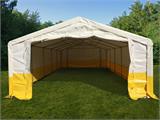 Skladišni radni šator PRO 5x10m, PVC, Bijela/Žuta, Teško-zapaljivo