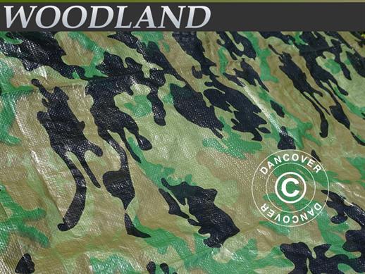 Lona de camuflado Woodland 2,85x5m, 100g/m²