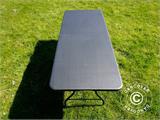 Sammenleggbart bord 180x74x74cm, svart (10 stk.)