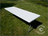 Sammenleggbart bord 240x76x74cm, Lys grå (10 stk.)