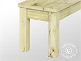 Drewniany zestaw ze stołem i ławką, 0,74x1,2x0,75m, Naturalne drewno