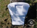 Kokoontaitettavat tuolit 48x43x89cm, Vaalean harmaa/Valkoinen, 4 kpl.