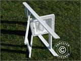Krzesła składane 44x46x77cm, Biały, 8 szt.
