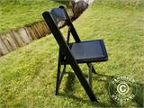 Saliekams krēsls, Melns, 44x46x77cm, 4 gab.